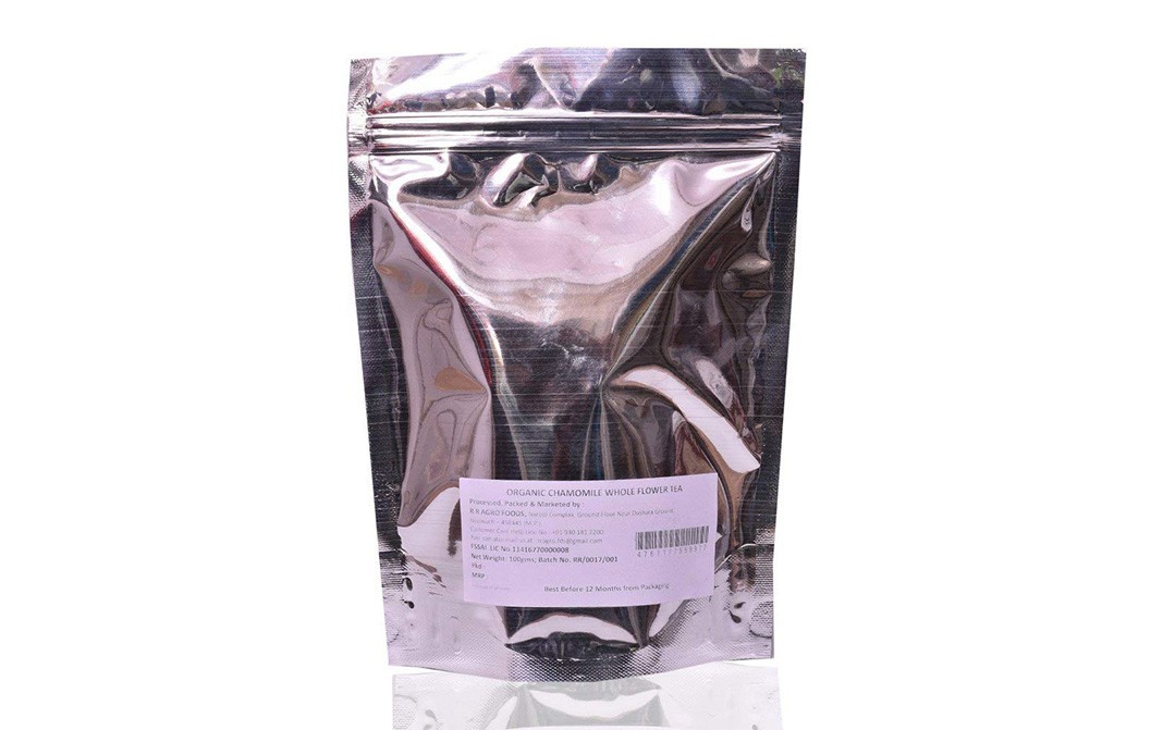 R R Agro Foods Organic Chamomile Whole Flower Tea   Pack  100 grams